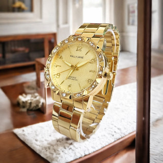 Relógio Feminino Resistente a Água De Aço Inoxidável - Pallyjane Guke - Banhado a Ouro em Oferta na Shopee