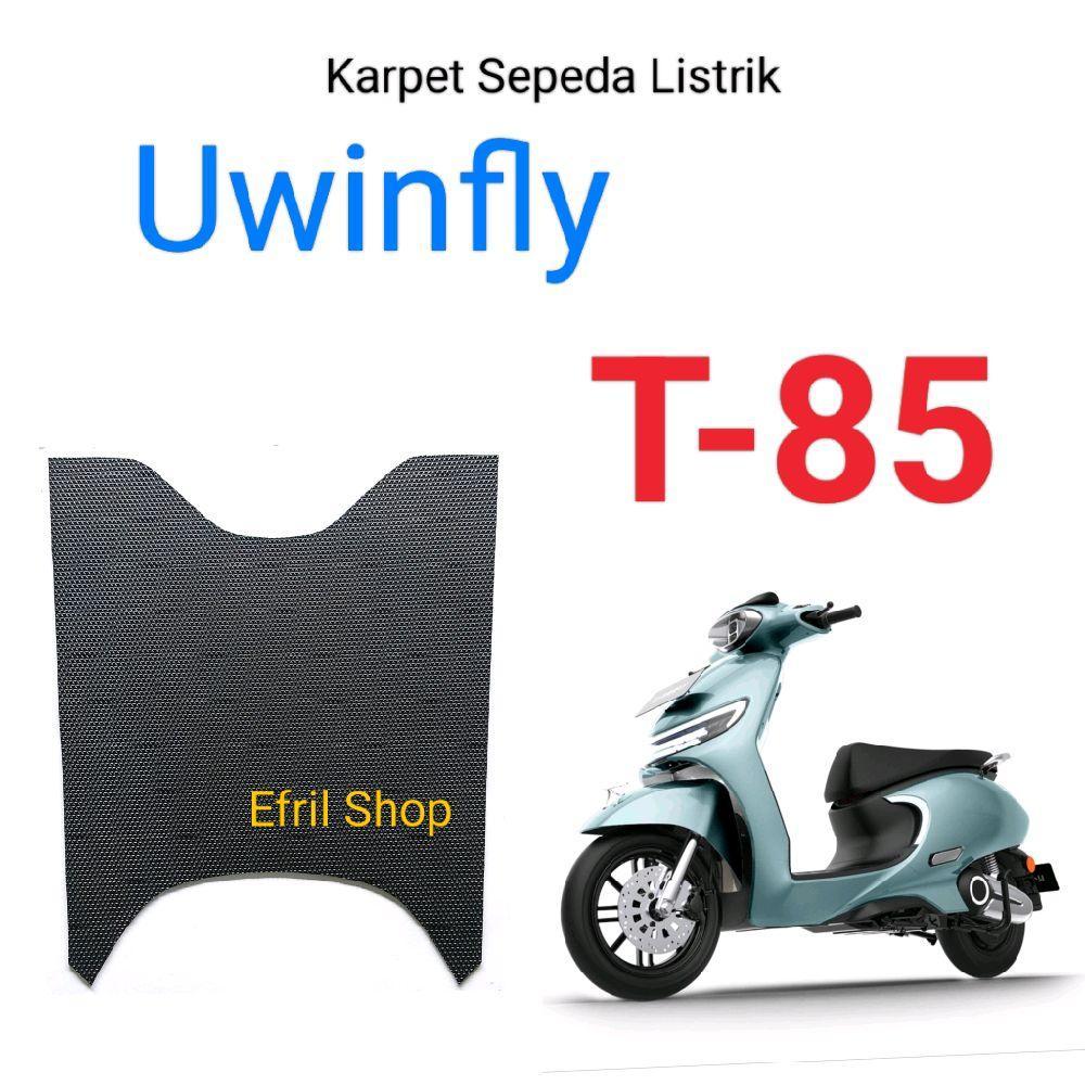 Tapete De Bicicleta Elétrica T85 MATERIAL De Borracha Uwinfly T85 Ou T-85 Preto