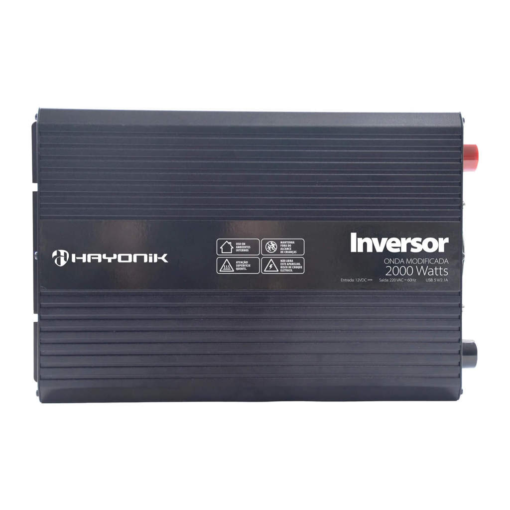 Inversor Automotivo MSW122 Onda Modificada 2000W 12V / 220V Hayonik - 0000084817