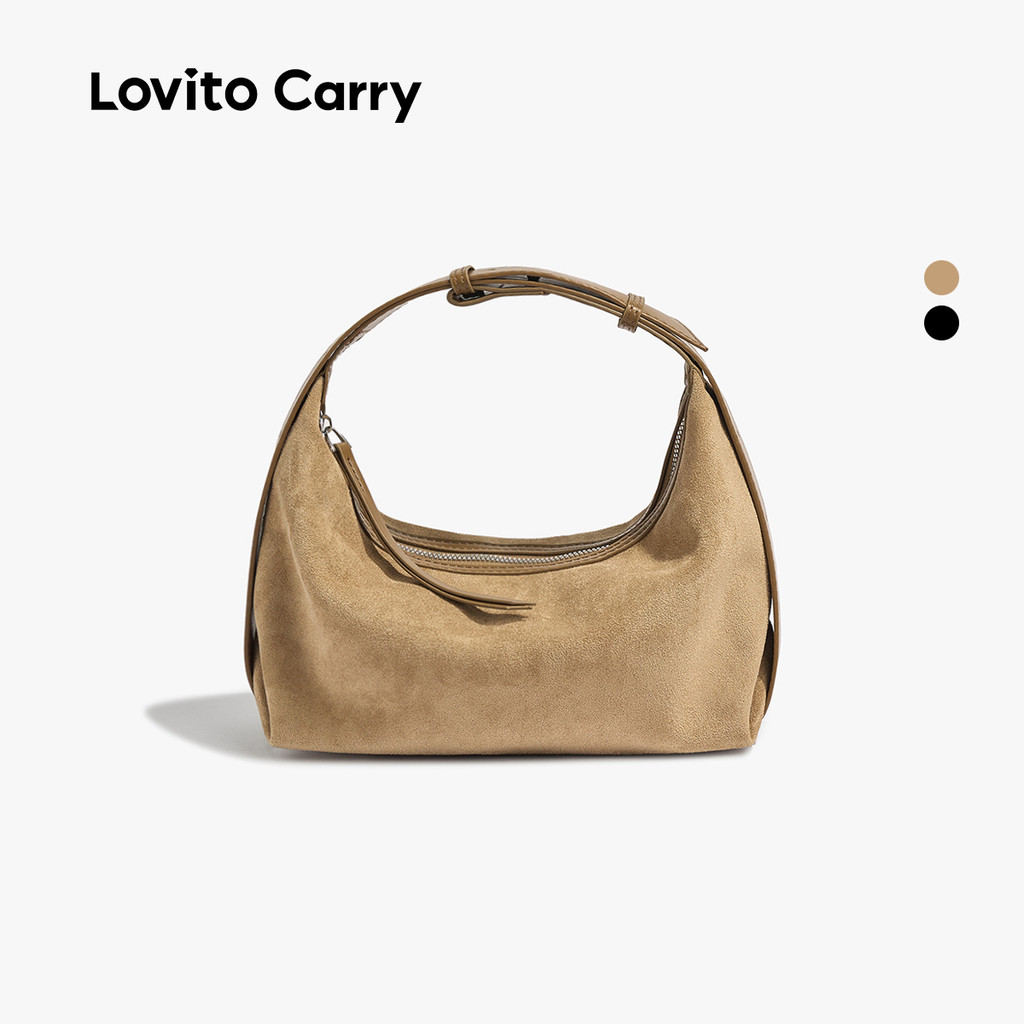 (Lovito Carry) Bolsa de Ombro Pequena Casual e Simples para Mulheres LR22E049 em Oferta na Shopee