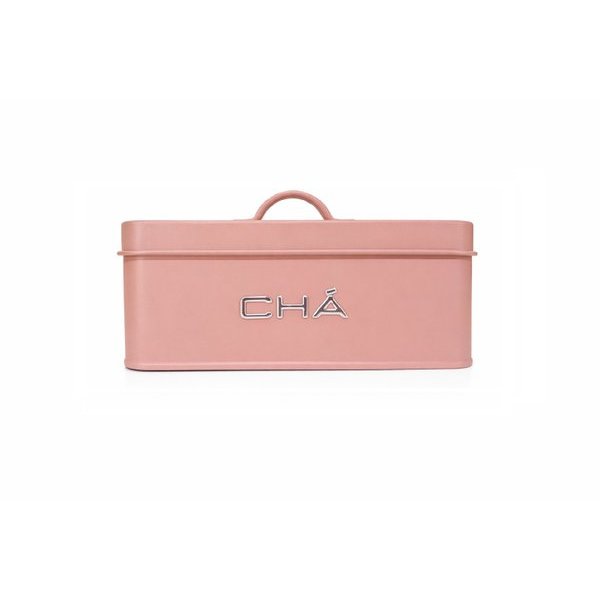 Porta Mantimentos Com 3 Divisórias Para Sache De Chás - Rosa Nude