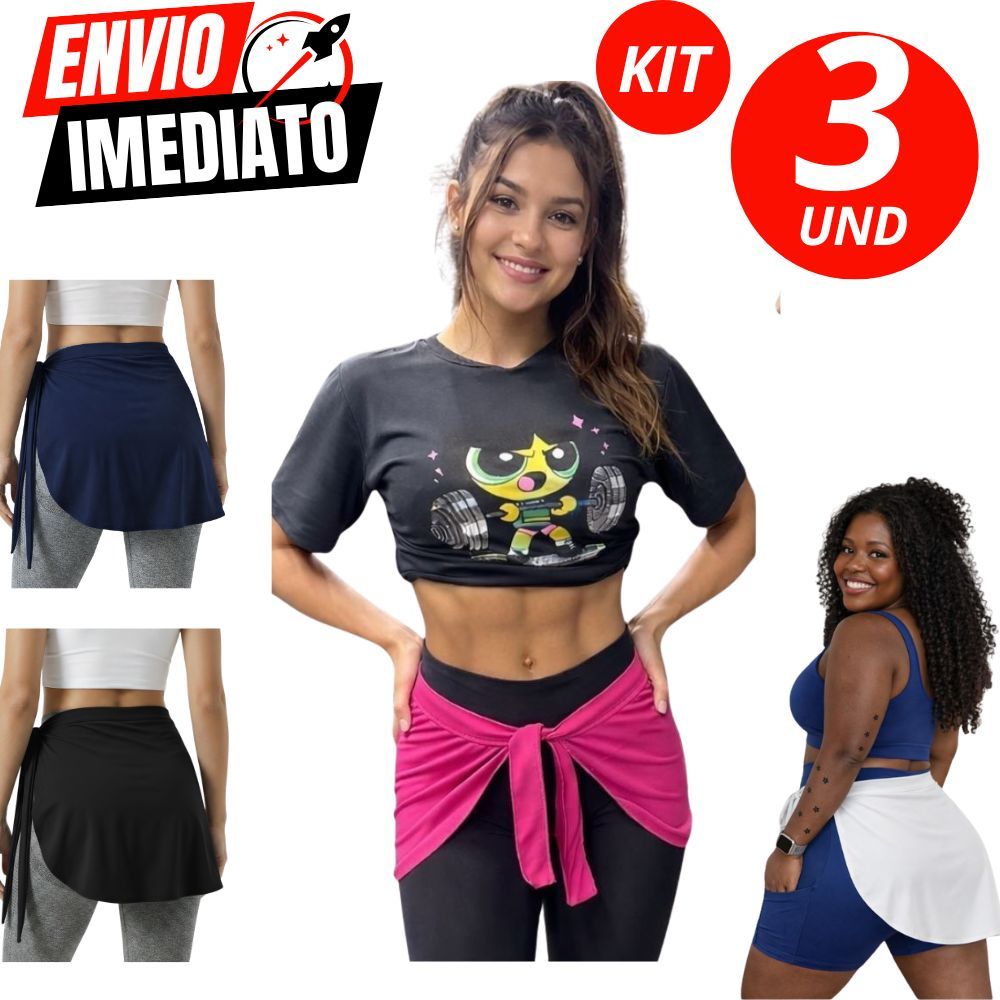 Kit Com 3 Tapa Bumbum Fitness Para Usar Com Legging Academia Caminhada Feminino Crossfit