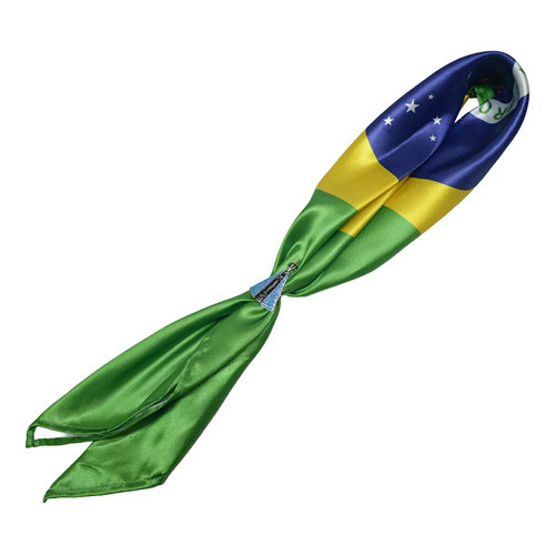 Lenço Country Bandeira Do Brasil Com Brochê Variados Exclusivo Atrevidu's Country