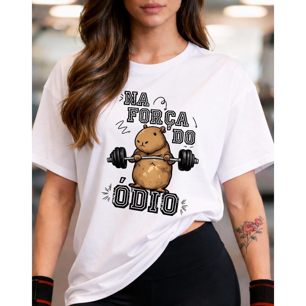 Camiseta Roupa de Academia Feminina Blusa Estilosa Camisa Tshirt Algodao em Oferta na Shopee