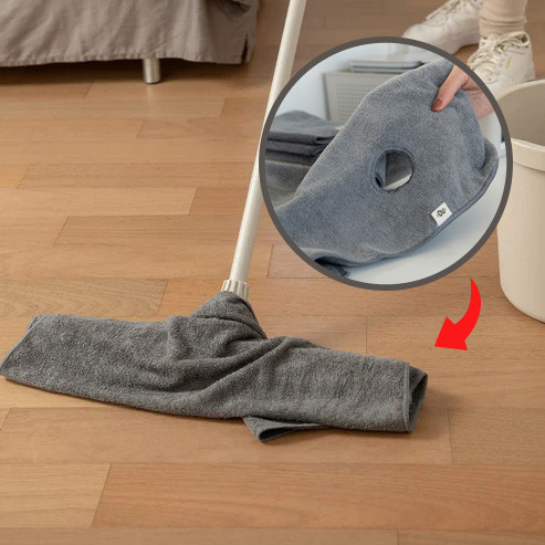 Pano De Chão Microfibra Com Encaixe Para Rodo Limpeza Multiuso Durável Linha Flow Chumbo - Ou em Oferta na Shopee