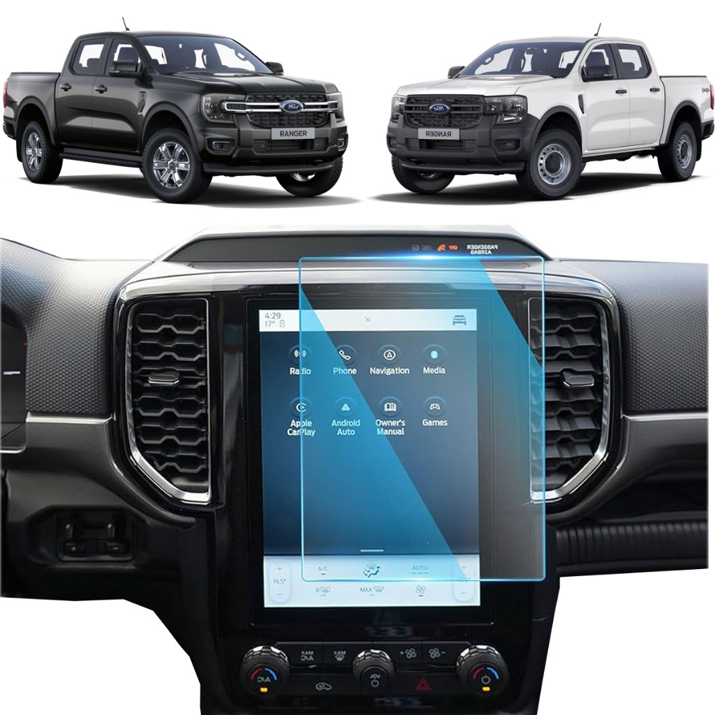 Pelicula de Vidro Protetora de Multimidia Original FORD RANGER XLT 2024 A 2025 + Kit de Instalação