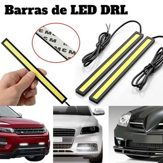 Barras de LED COB Brancas Flexíveis para Carro - Luzes de Condução Diurna DRL Universais …