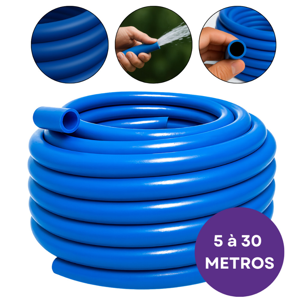 Mangueira de Jardim Profissional 3/4 Siliconada Super Resistente Reforçada Azul/Laranja