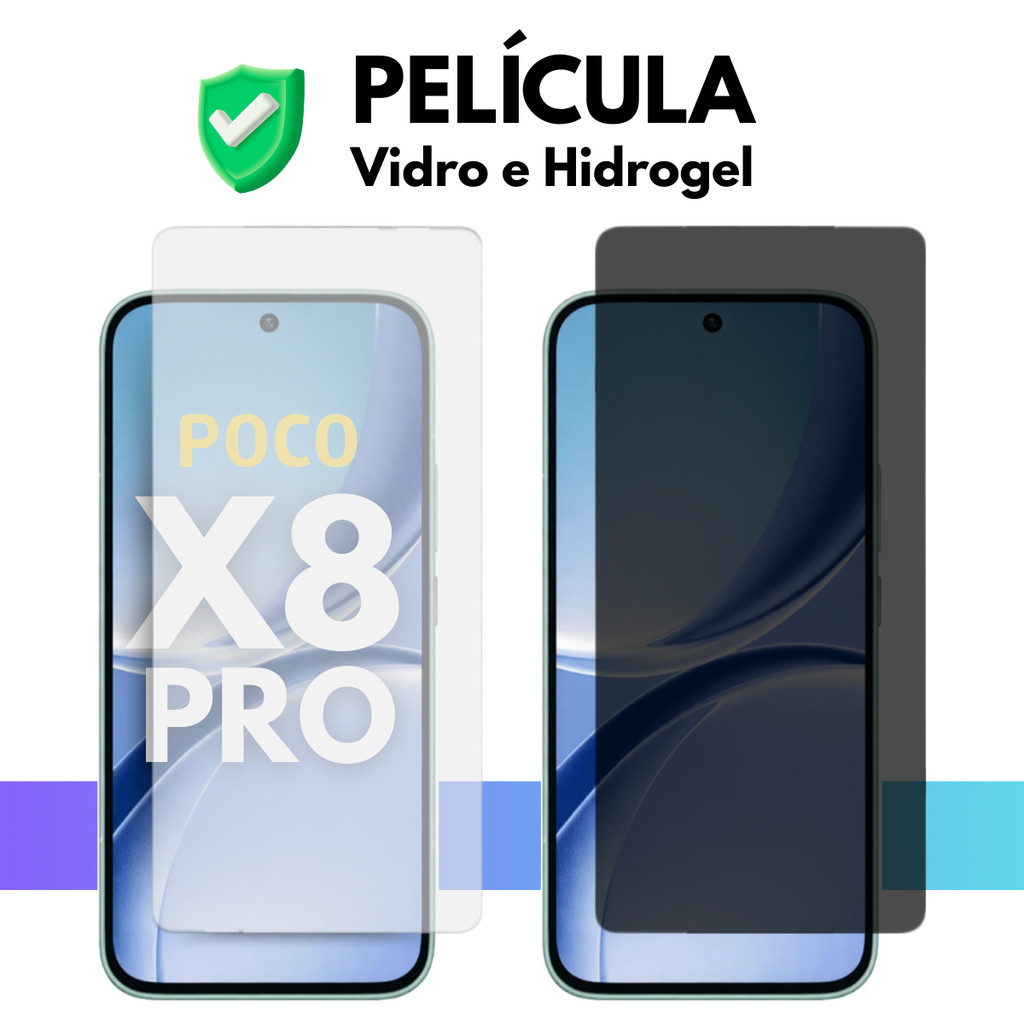 Película de Proteção Vidro 3D / Hidrogel Para Poco X8 Pro Temperado Resistente em Oferta na Shopee