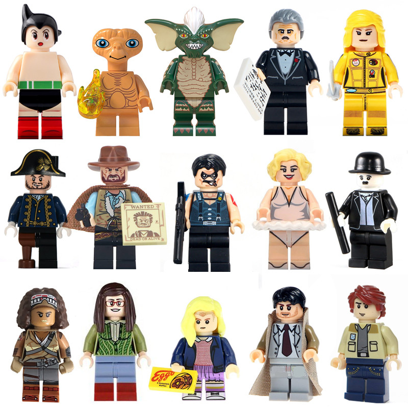 BONECO CLASSICO DO CINEMA SERIES BLOCOS DE MONTAR em Oferta na Shopee
