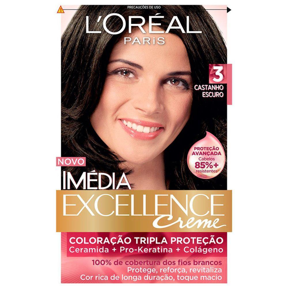 Tintura Imedia Exellence 3.0 Castanho Escuro em Oferta na Shopee