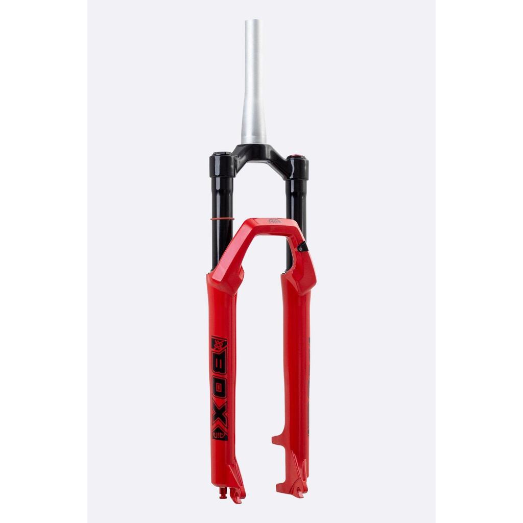 Suspensão Bike HUPI BOX Espiga Tapered 120mm Aro 26, 27.5 e 29 Vermelha