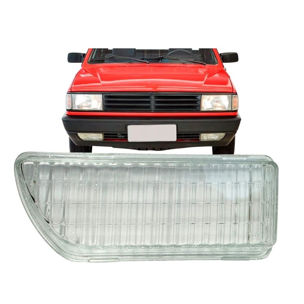 Lente Farol Auxiliar Milha Pra Volkswagen Saveiro Voyage Quadrado 1987 a 1996 Lado Direito L198
