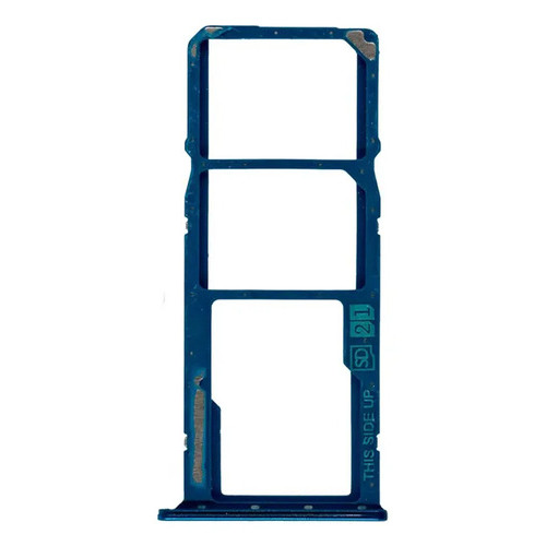 Bandeja Gaveta Chip Slot Sim Card Compatível Moto E6 Play Azul
