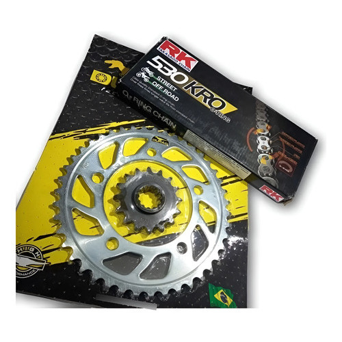 Kit Relação Cbr 1000 Fireblade 06-16 (16/42-530h) Durag + Rk Prateado