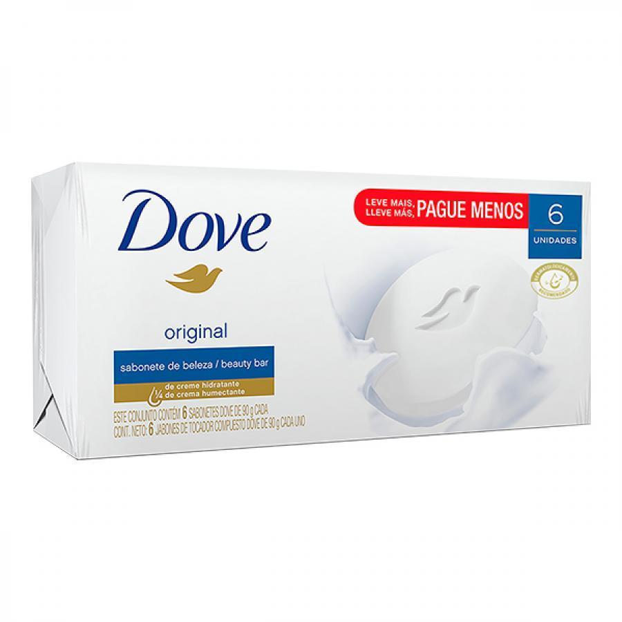 SABONETE DOVE ORIGINAL COM 6 UNIDADES DE 90G