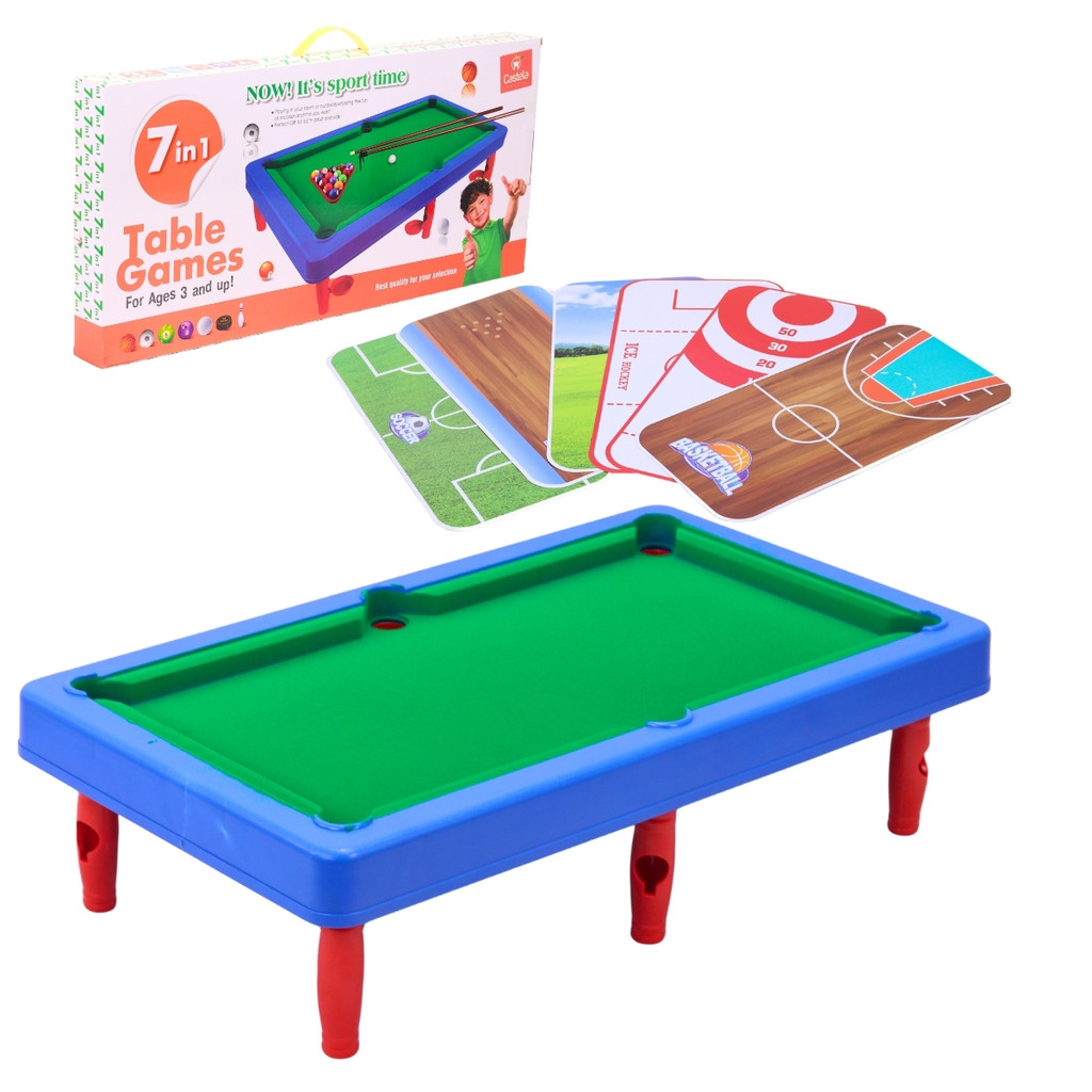 Jogo de Mesa de sinuca 7 em 1 com Pé CBS1085 - Castela