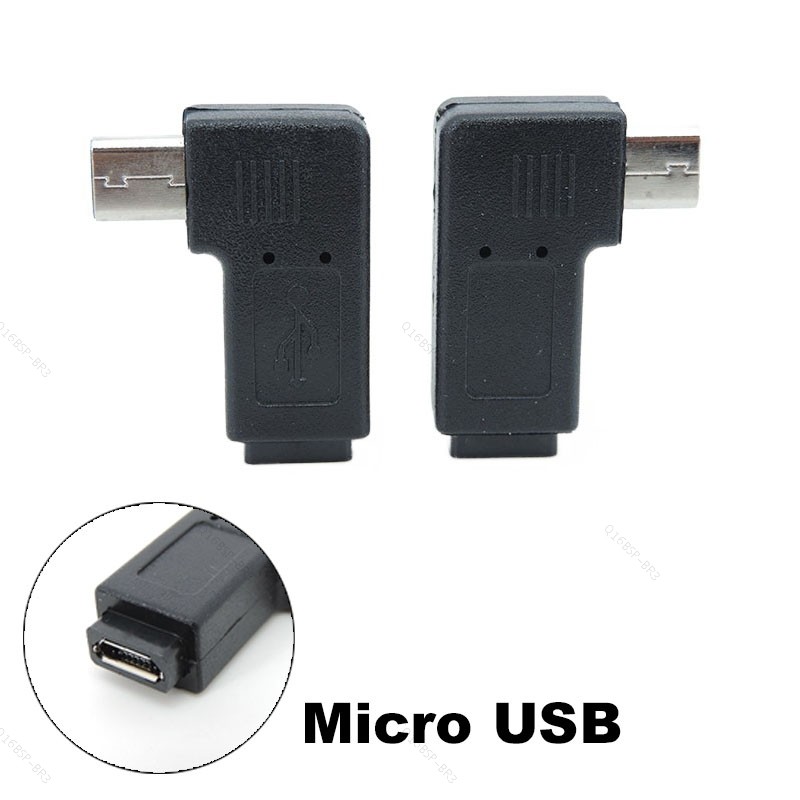 90 Graus Micro USB Fêmea Para Macho Adaptador De Dados Conversor De Energia Plug 2.0 Conector BR16B3