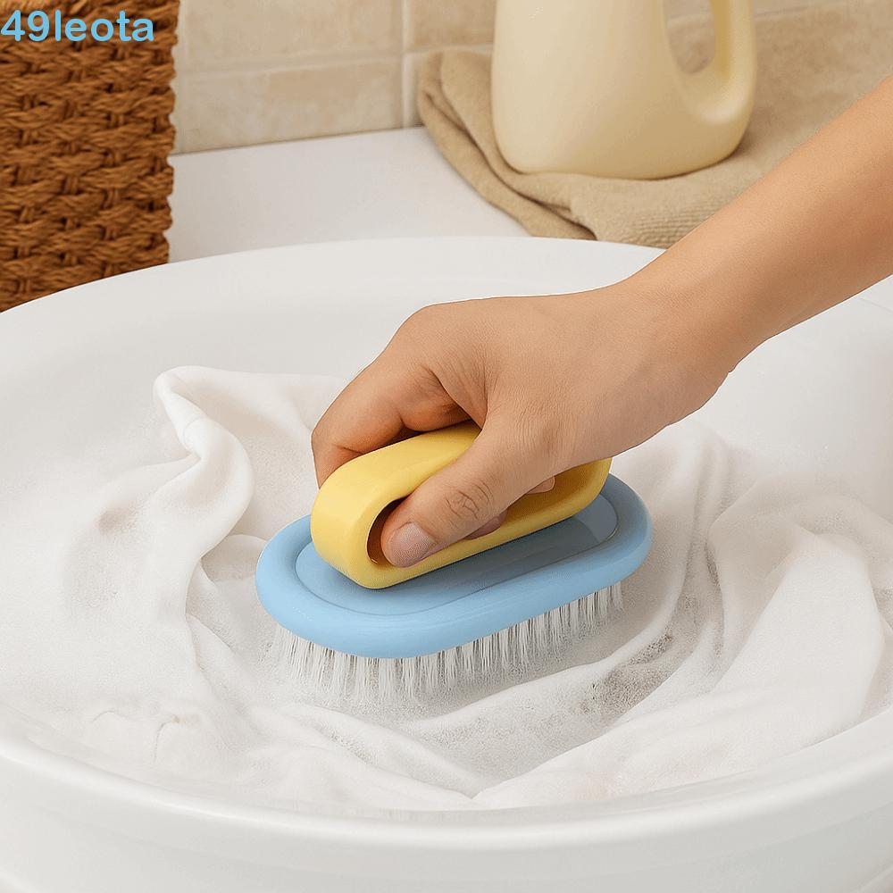 LEOTA 2 Pçs/SET Escova De Sapato De Cabo Longo , Placa Portátil Ergonômica Lavagem Cerdas Macias