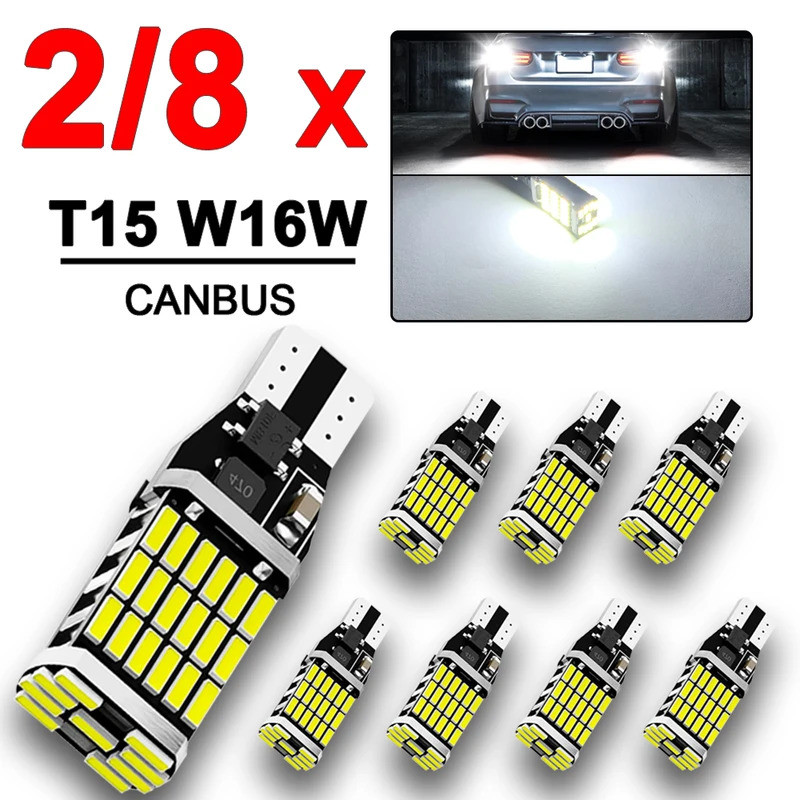 8/4/2 Pçs CANBUS 900LM T15 W16W 921 Lâmpadas LED Para Carro Reverso Estacionamento Luzes De Backup 12V 24V 4014-45SMD Su