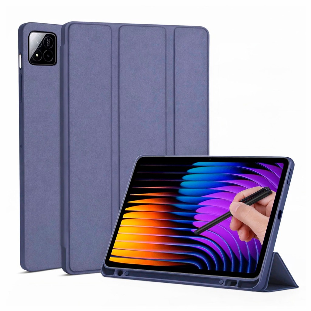 Capa Smart Case Silicone Para Xiaomi Pad 7 11.2 Polegadas + Caneta Touch