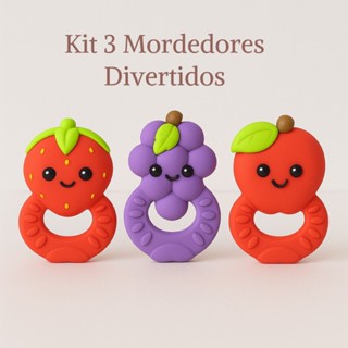 Kit Mordedor Bebê 100% Natural Super Macio Alívio Gengiva em Oferta na Shopee