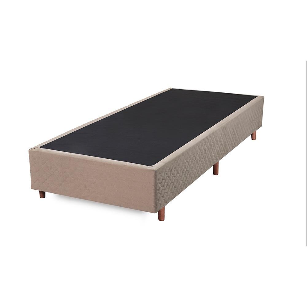 Base para Cama Box Solteiro 88x24 Suede Marrom em Oferta na Shopee