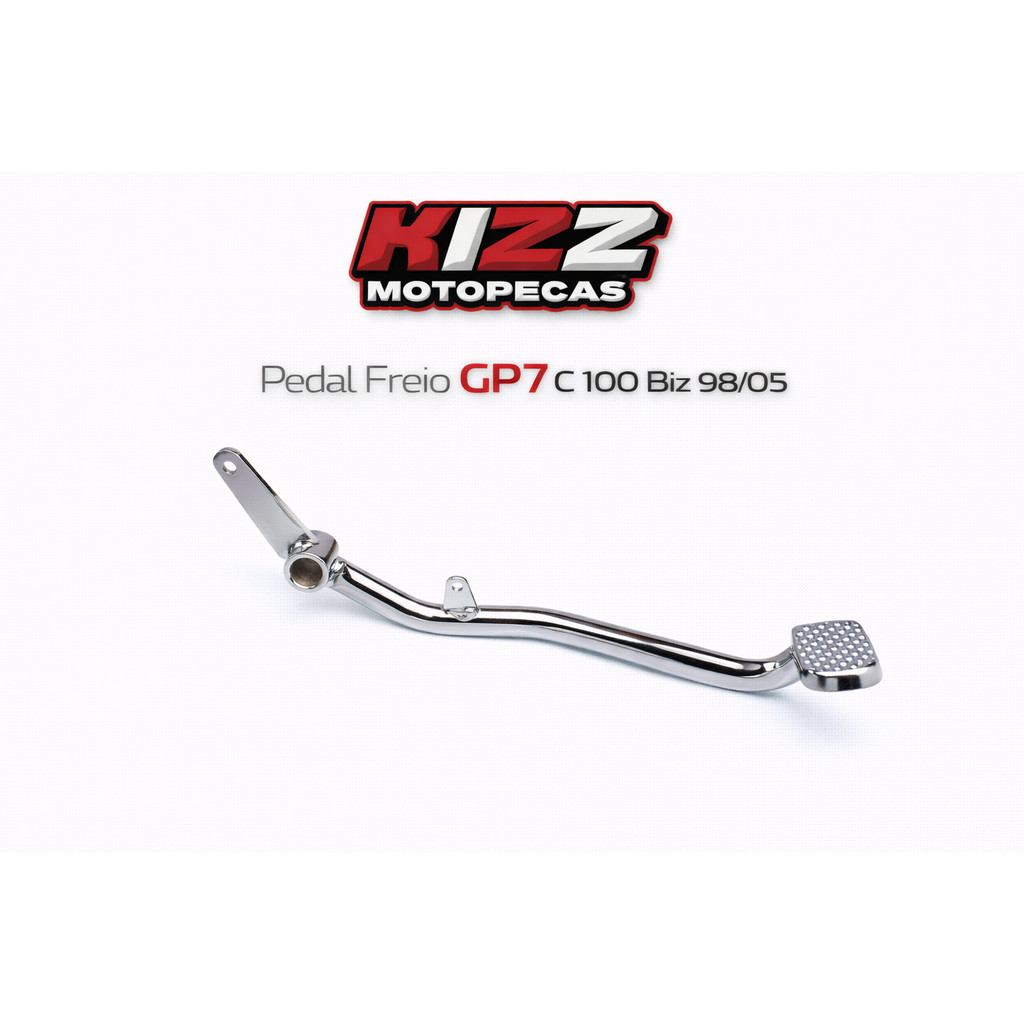 Pedal de Freio Cromado GP7 Honda Biz 100 1998–05 em Oferta na Shopee