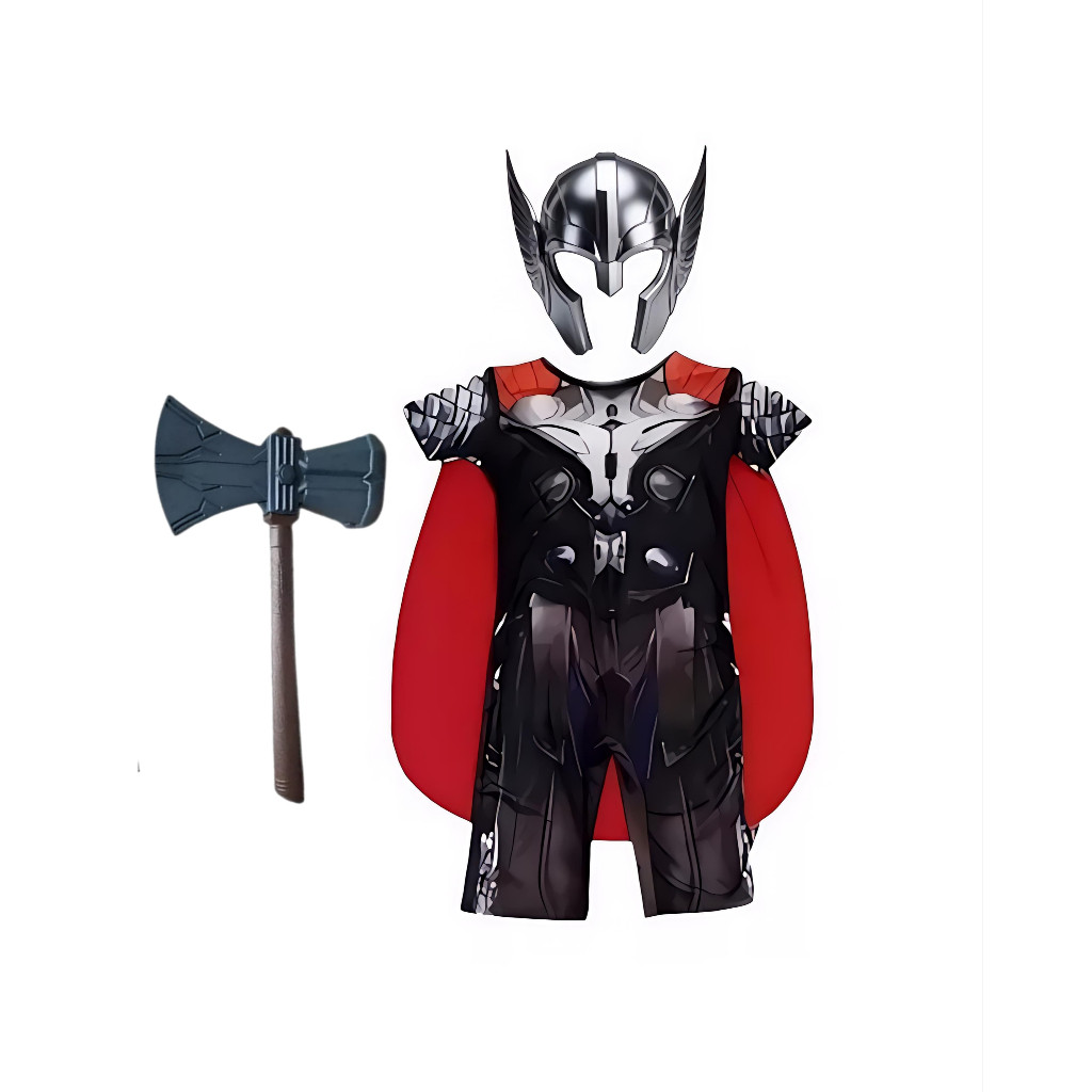 Fantasia Infantil Thor Com Máscara Realista E.V,A + Machado em Oferta na Shopee