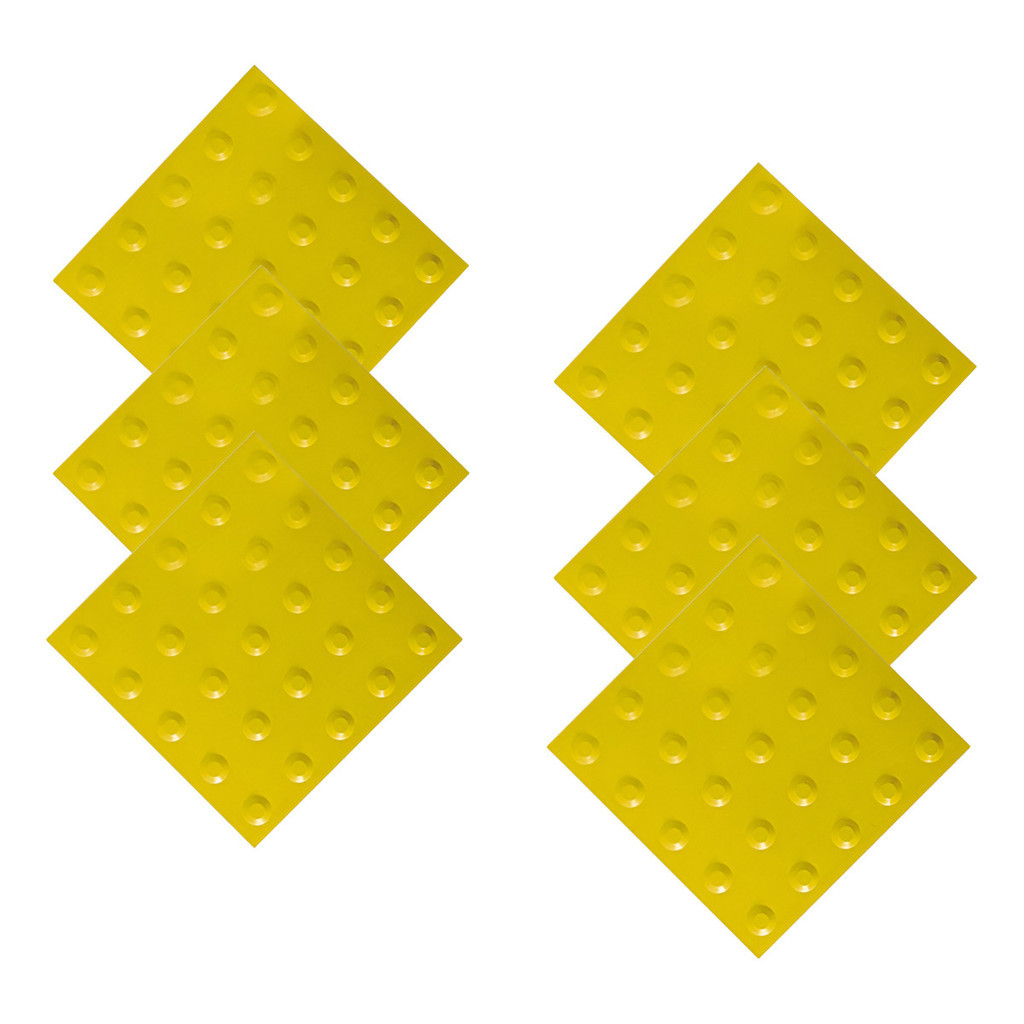 5un Tapete Facilitação Amarelo 25cmx25cm Pronta Entrega 5un Piso Tatil Amarelo Alerta
