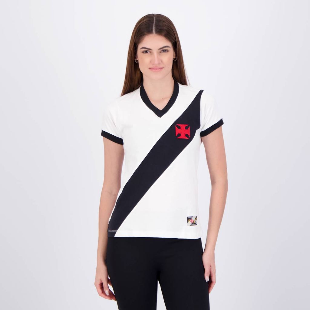 Camisa Vasco da Gama 1948 Retrô Feminina Branca