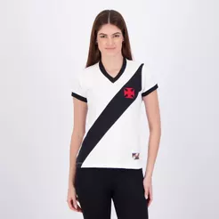 Camisa Vasco da Gama 1948 Retrô Feminina Branca