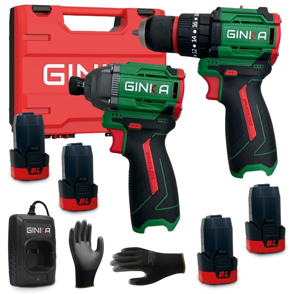 Kit Parafusadeira De Impacto 16v Brushless - Ginka
