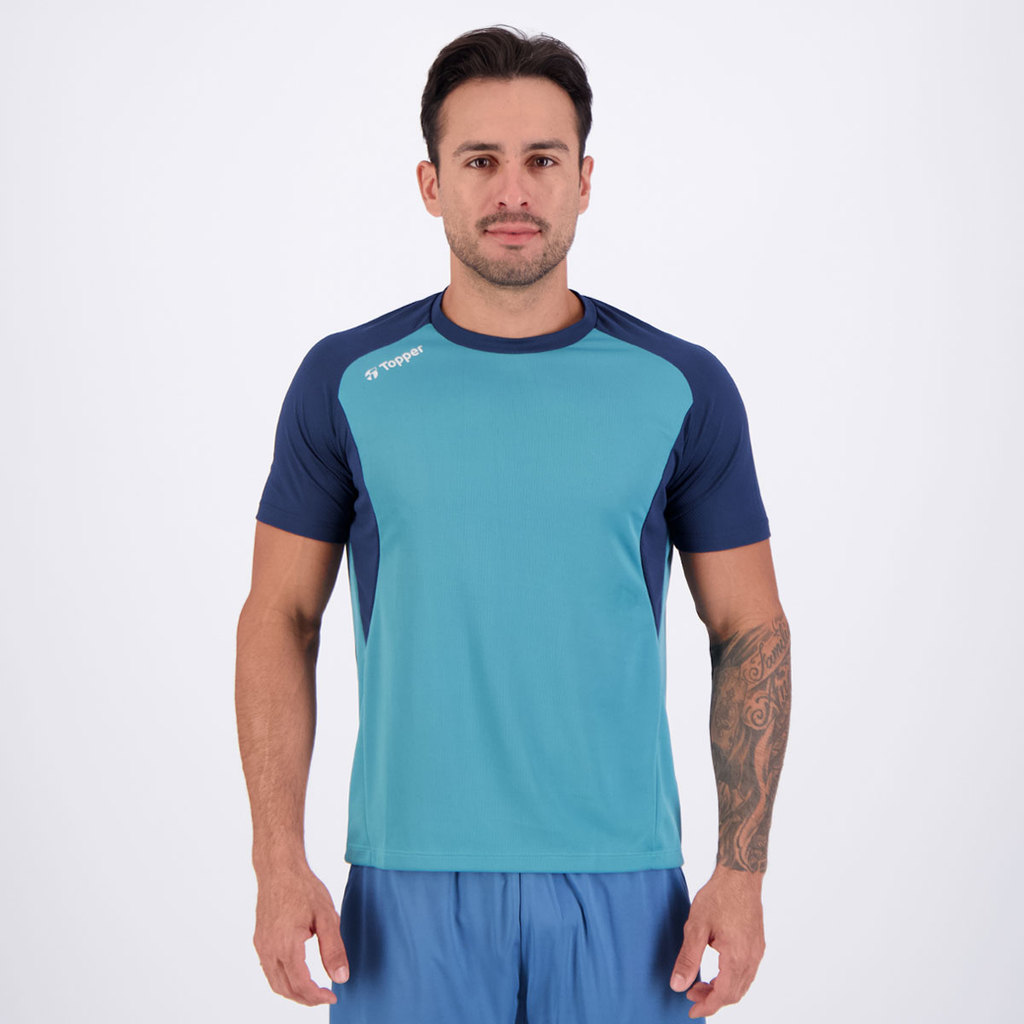 Camiseta Topper Fusion III Azul em Oferta na Shopee