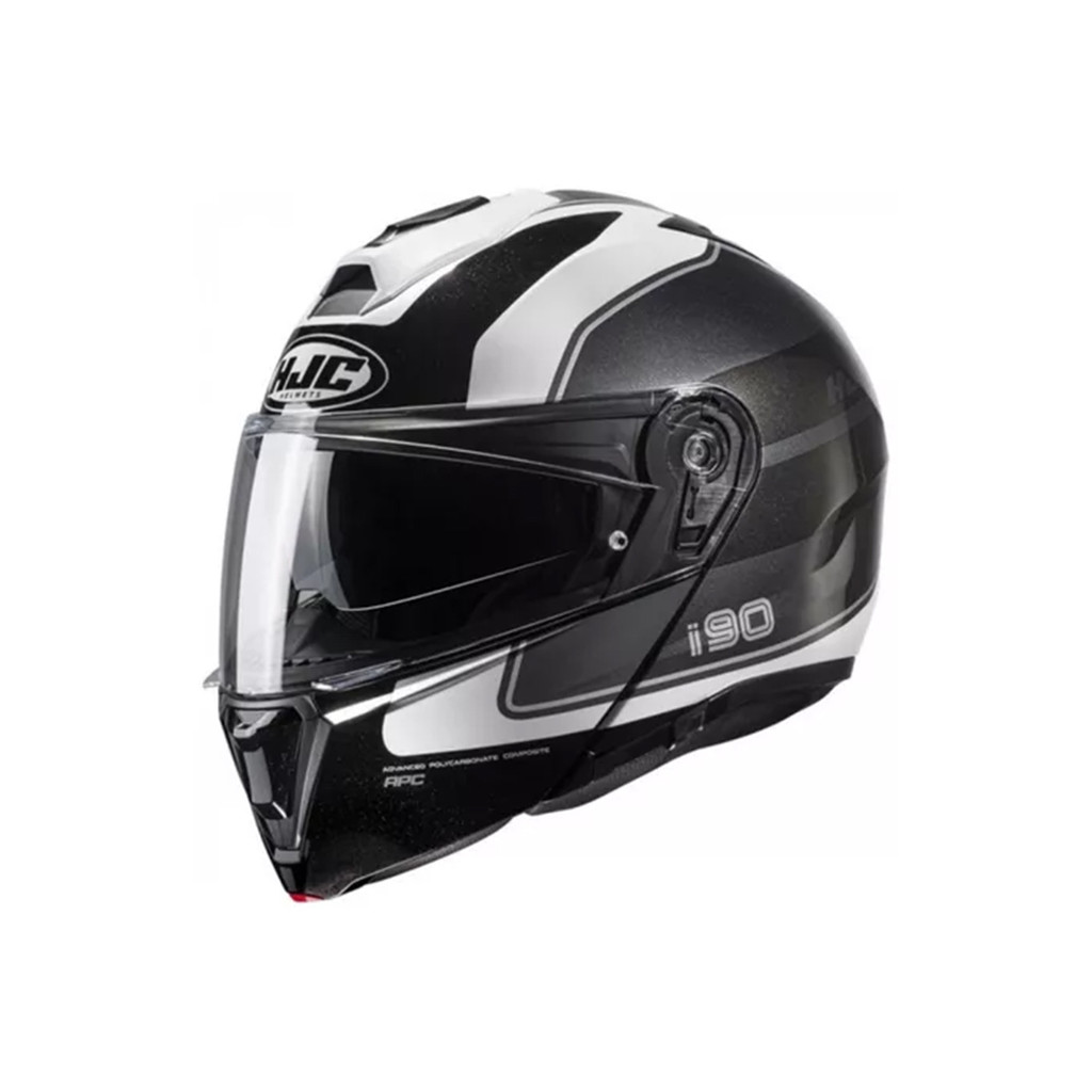 Capacete Hjc I90 Wasco Cinza Branco E Preto 61
