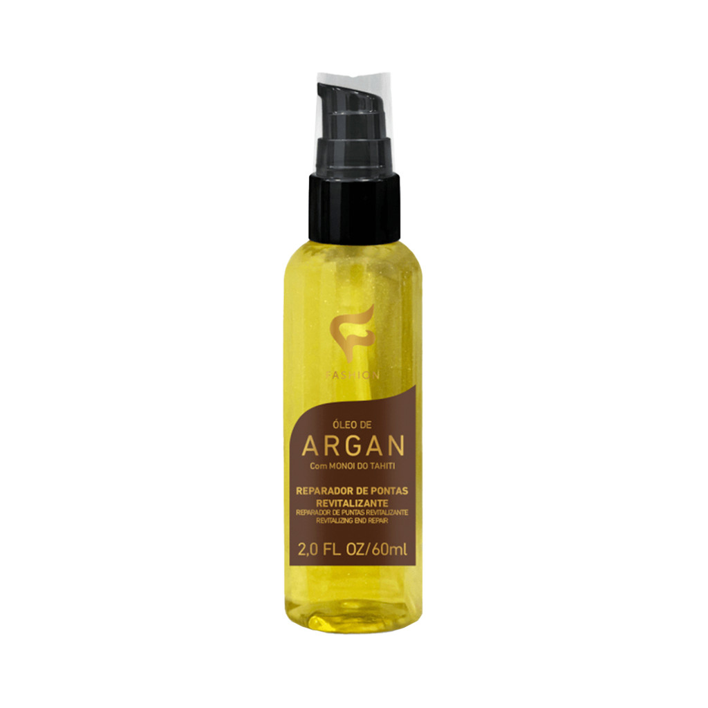 Óleo de Argan Fashion 60ml Reparador de Pontas Revitalizante em Oferta na Shopee