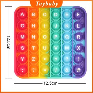 #     Brinquedo Pop It Push Pops Bubble Jogo de Tabuleiro de Letras Arco-Íris Treinamento de Pensamento Quebra-Cabeça In