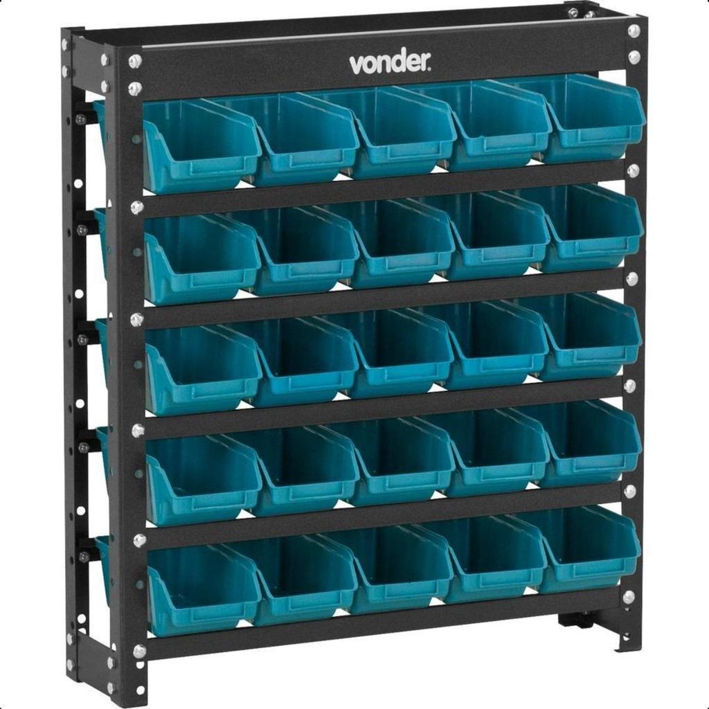 Estante Gaveteiro Metálica 66X61X15,5cm Com 25 peças Gavetas Vonder em Oferta na Shopee