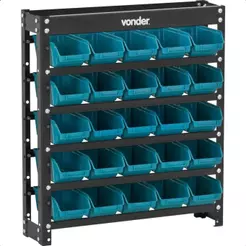 Estante Gaveteiro Metálica 66X61X15,5cm Com 25 peças Gavetas Vonder
