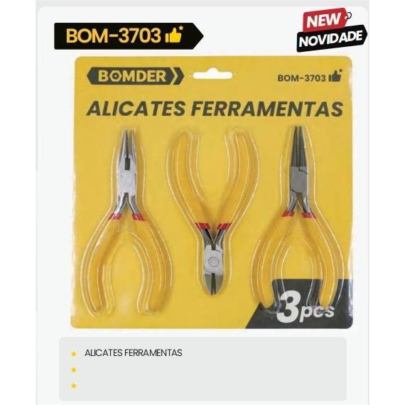 Kit 03 pcs Jogo de Alicates p/ Corte Eletrônico Artesanato & Bijuterias BOMVINK