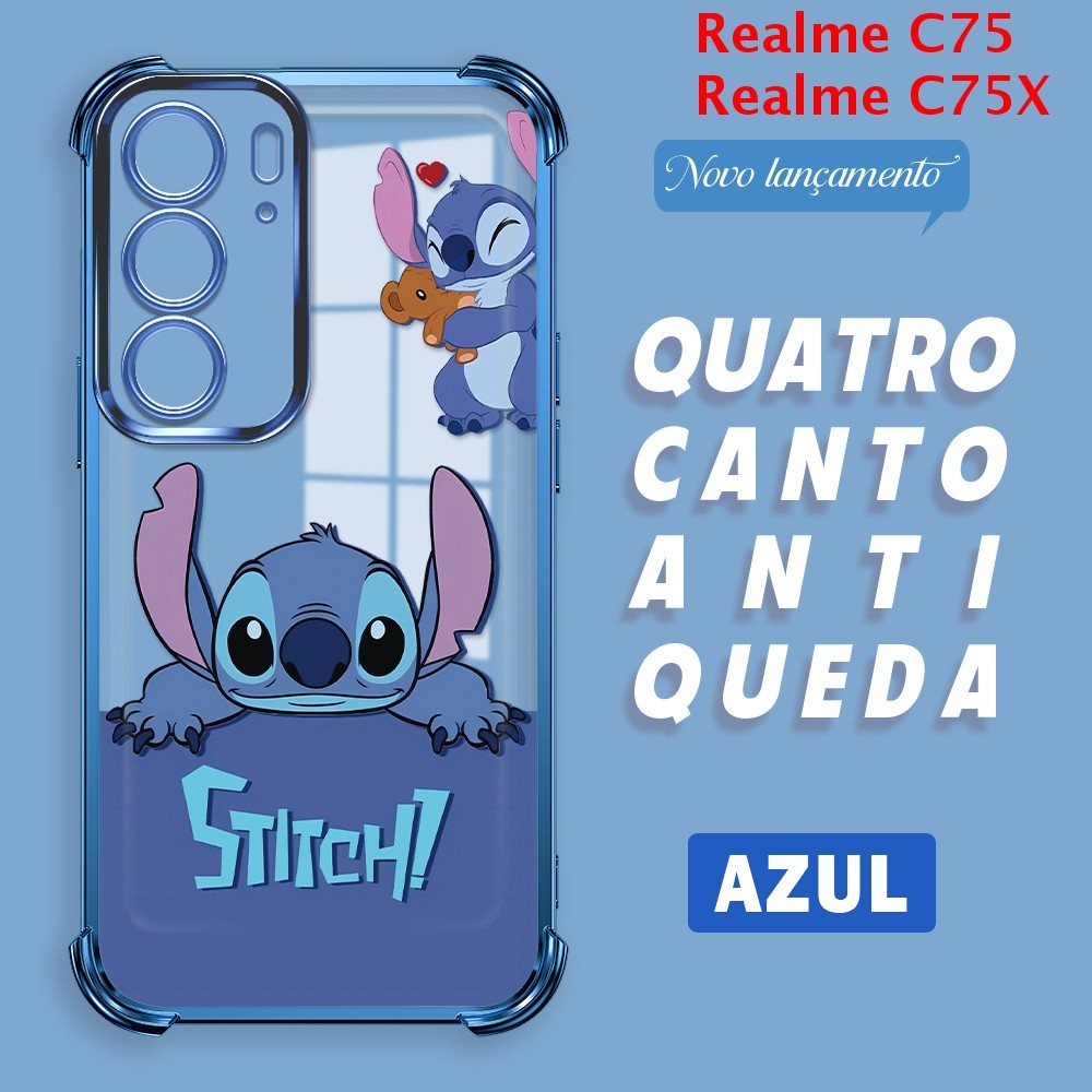 Capa Para Realme C75 C75X 4G Capinha Anti Choque Case Transparente 0187 FS