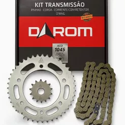 Kit Relação Transmissão Tração Yamaha Fazer 250 2018 em diante FZ25 completa com Retentor