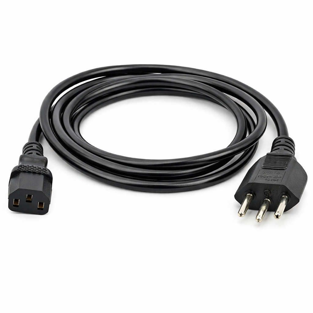 Cabo PP 3x1,5mm 1,5m Plug 16A IEC C13 Air Fryer Selo INMETRO