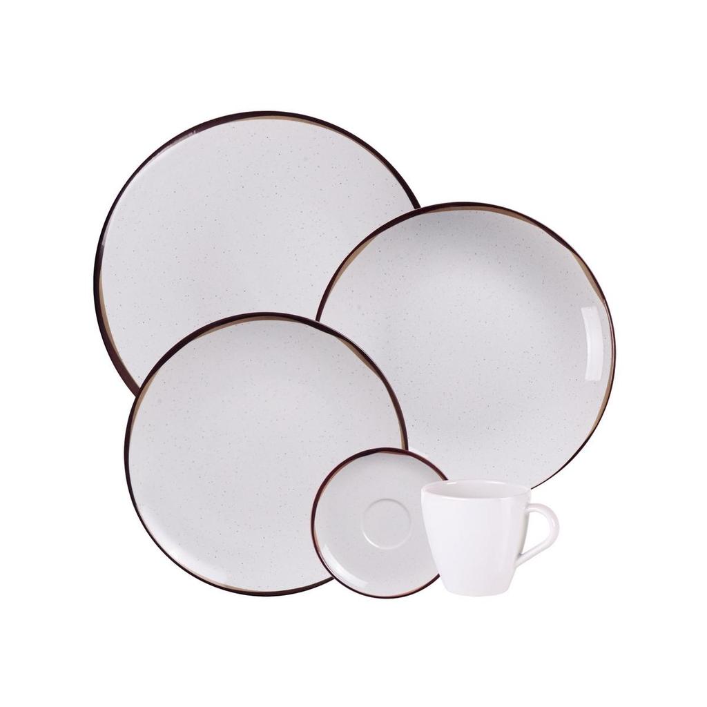 Jogo de Jantar Canyon Porcelana Decorada 40 Peças Tramontina em Oferta na Shopee