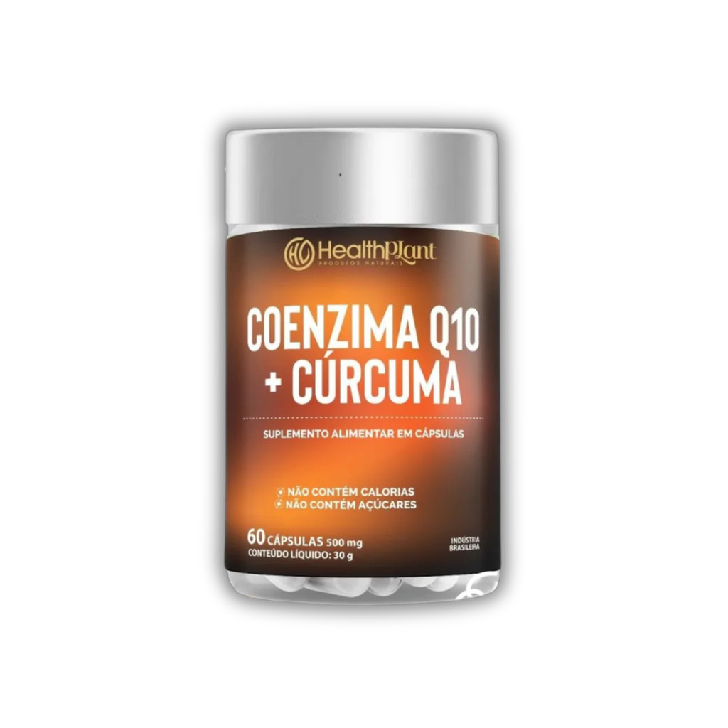 Coenzima Q10 Ubiquinona Concentrada + Curcuma 60 Cápsulas Saúde Do Coração Imunidade