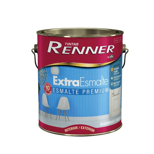 Tinta Extra Esmalte Preto Fosco (1945) 3,6 Litros Renner