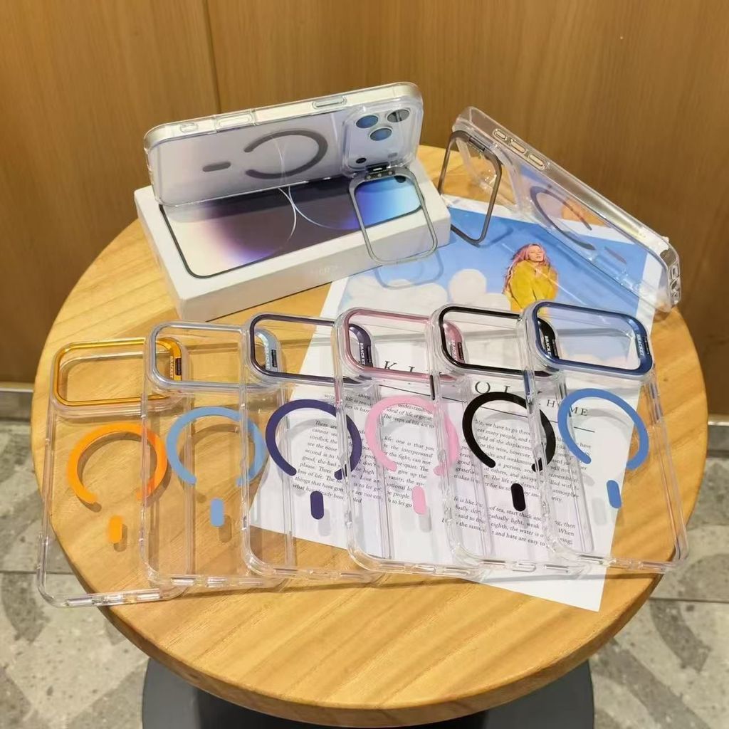 Capa iPhone 17 Série Acrílica Anti-Amarela com MagSafe e Suporte de Câmera em Oferta na Shopee