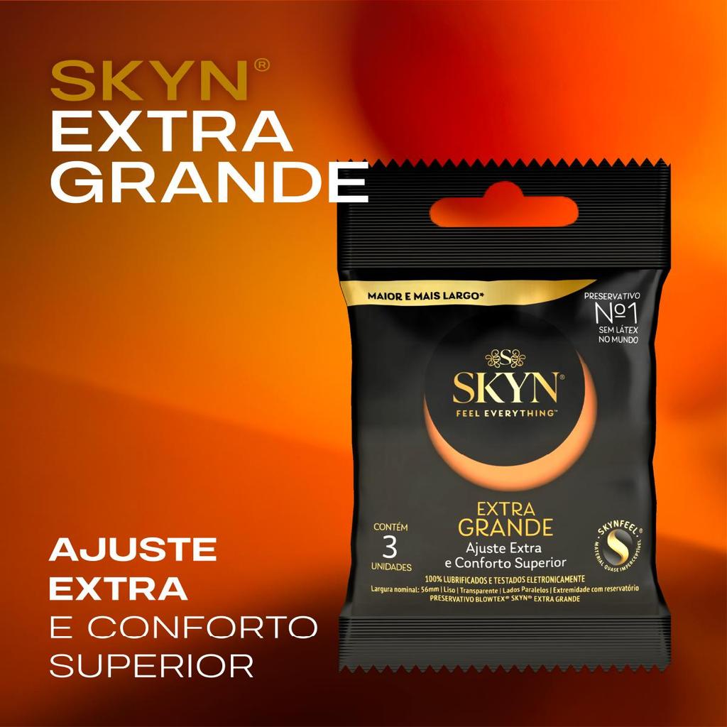 Kit 3 Preservativos SKYN Grande c/ 3 Unidades cada