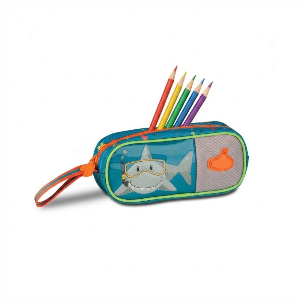 ESTOJO DIVISÓRIA INFANTIL TUBARÃO CRECHE ESTAMPA CLIO em Oferta na Shopee