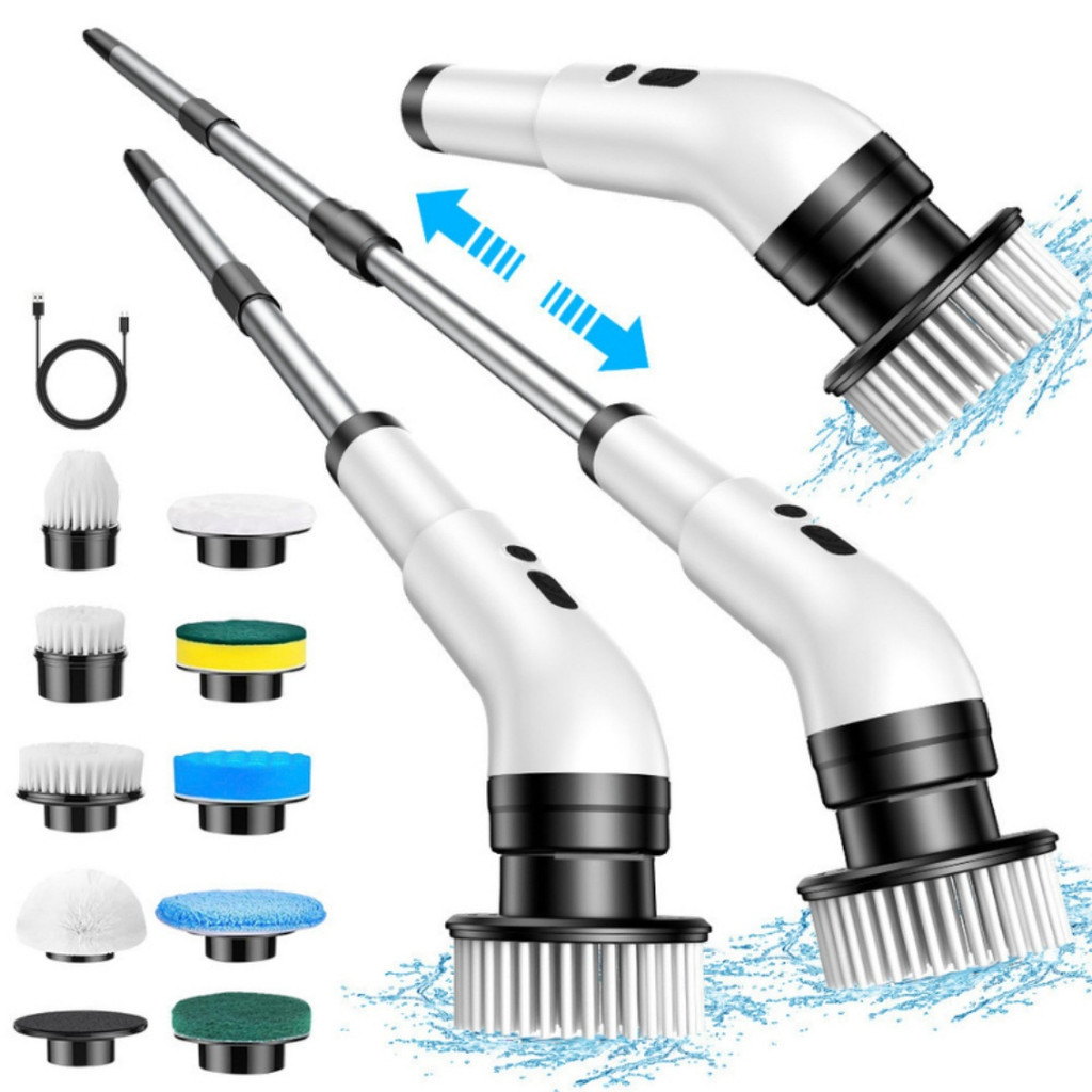 Escova De Limpeza 9 Em 1  Elétrica Giratória Com Cabo Alongador em Oferta na Shopee